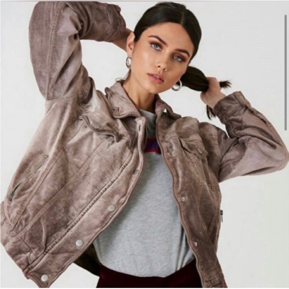 Free People Crushed Velvet Jacket: XS/S